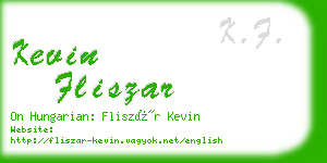 kevin fliszar business card